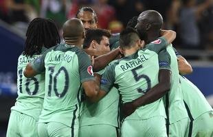 Nani ampliou para Portugal logo depois de Cristiano Ronaldo abrir o placar em Lyon