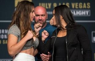 Imagens da coletiva do UFC 200, em Las Vegas - Campe� Miesha Tate encara Amanda Nunes