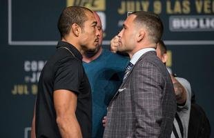 Imagens da coletiva do UFC 200, em Las Vegas - Encarada de ex-campe�es: Jos� Aldo x Frankie Edgar