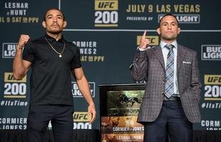 Imagens da coletiva do UFC 200, em Las Vegas - Jos� Aldo e Frankie Edgar 