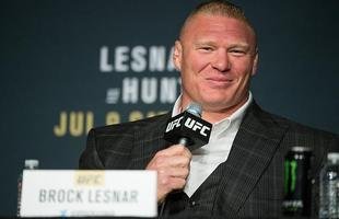 Imagens da coletiva do UFC 200, em Las Vegas - Brock Lesnar esbanja bom humor