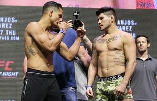 Pesagem oficial do UFC Fight Night 90 - nthony Birchark 61,4kg x Dileno Lopes 61,2kg 