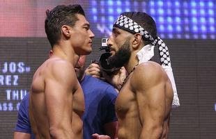 Pesagem oficial do UFC Fight Night 90 - Alan Jouban 77,1kg x Belal Muhammad 77,1kg 