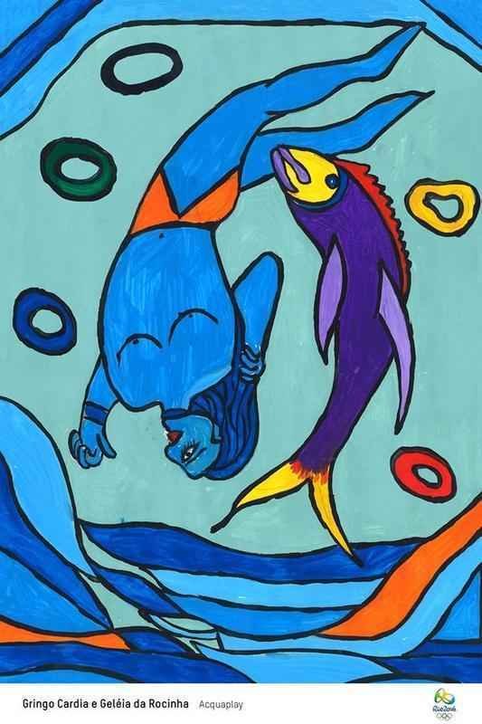 So 13 psteres de arte, sendo 12 desenhados por renomados artistas brasileiros, alm da arte da colombiana Olga de Amaral. Completam a coleo os logos dos Jogos Olmpicos e Paralmpicos Rio 2016