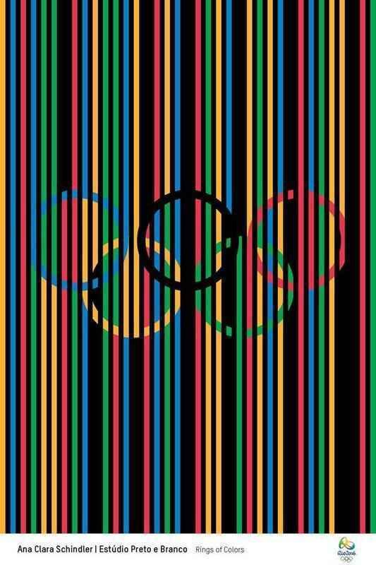 So 13 psteres de arte, sendo 12 desenhados por renomados artistas brasileiros, alm da arte da colombiana Olga de Amaral. Completam a coleo os logos dos Jogos Olmpicos e Paralmpicos Rio 2016