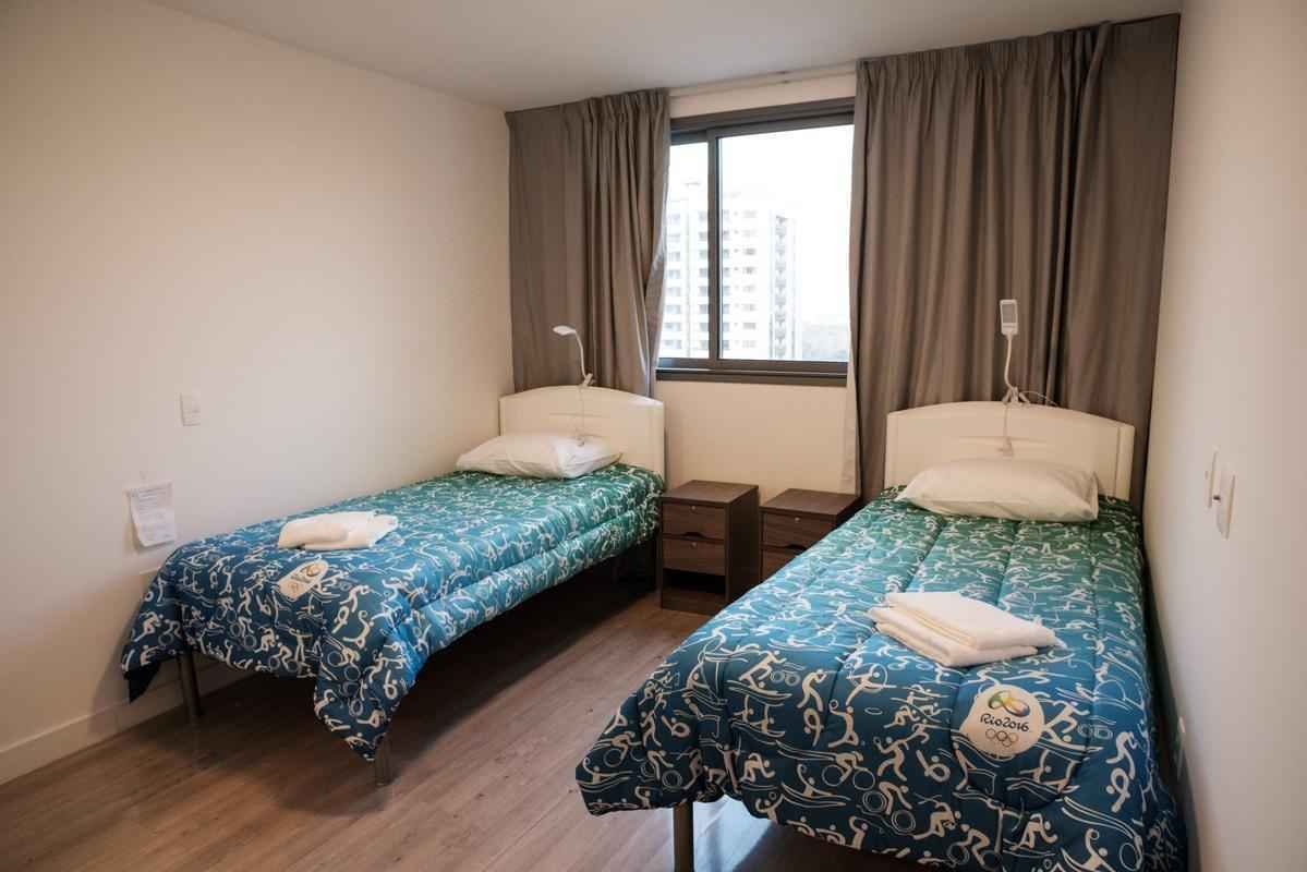 Quarto dos atletas em um dos apartamentos da Vila Olmpica