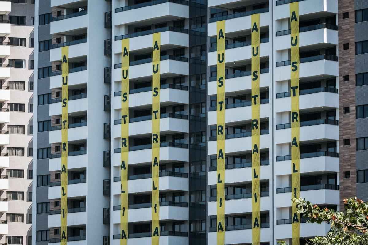Prdio que iria hospedar a delegao australiana, mas foi recusado