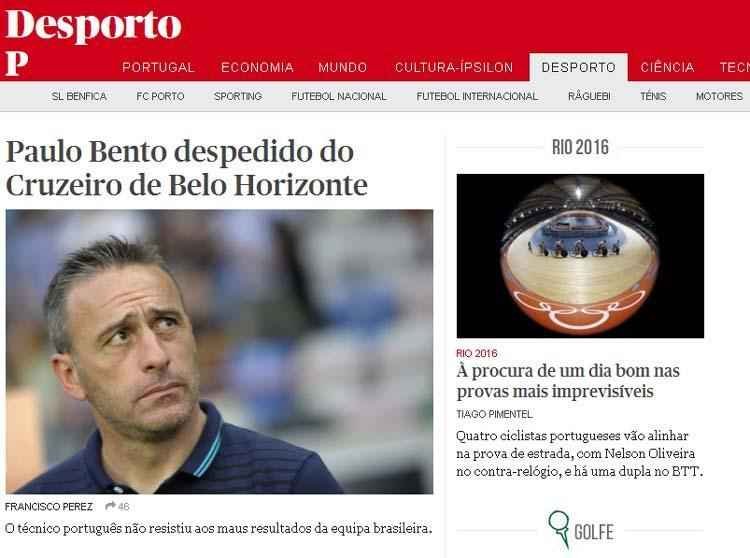 Demisso de Paulo Bento foi destaque na capa dos portais dos principais veculos de comunicao