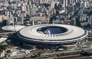 Rio de Janeiro visto de cima a alguns dias dos Jogos Olmpicos 2016. Maracan