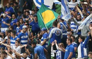 Imagens da torcida do Cruzeiro no jogo contra o Internacional