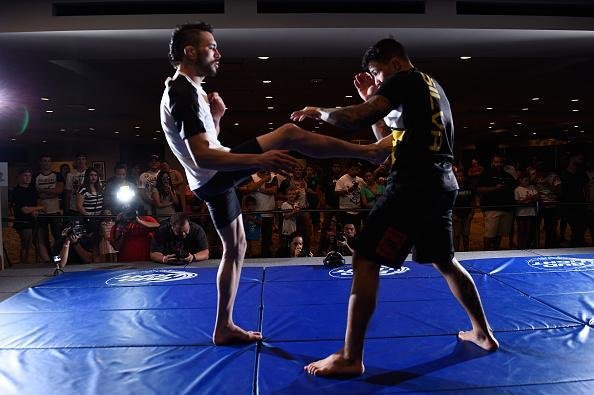 Treino aberto do UFC Fight Night 92, em Salt Lake City - Rony Jason treina chutes