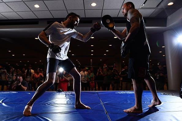 Treino aberto do UFC Fight Night 92, em Salt Lake City - Rony Jason na atividade 
