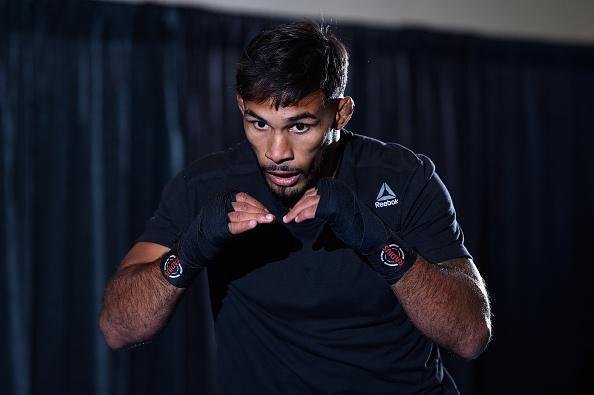 Treino aberto do UFC Fight Night 92, em Salt Lake City - Dennis Bermudez no aquecimento