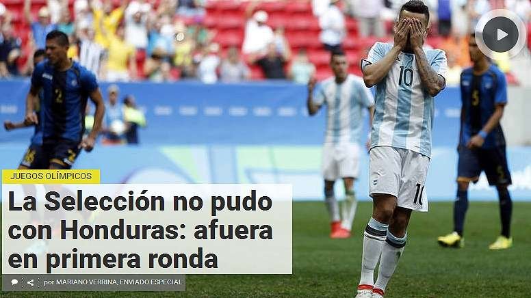 Clarn destaca a sada da Seleo Argentina logo na fase de grupos da competio