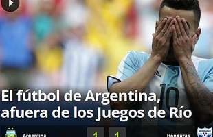 Capa do Mundo D: 'Futebol da Argentina fora dos Jogos do Rio'