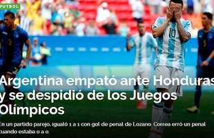 Via Rosario: Argentina empata diante de Honduras e se despede dos Jogos Olmpicos'