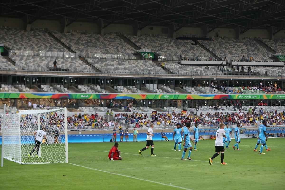 Alemanha abriu 6 a 0 sobre Fiji logo no primeiro tempo do duelo realizado no Mineiro
