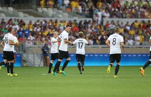 Alemanha abriu 6 a 0 sobre Fiji logo no primeiro tempo do duelo realizado no Mineiro