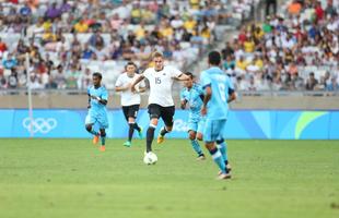 Alemanha abriu 6 a 0 sobre Fiji logo no primeiro tempo do duelo realizado no Mineiro