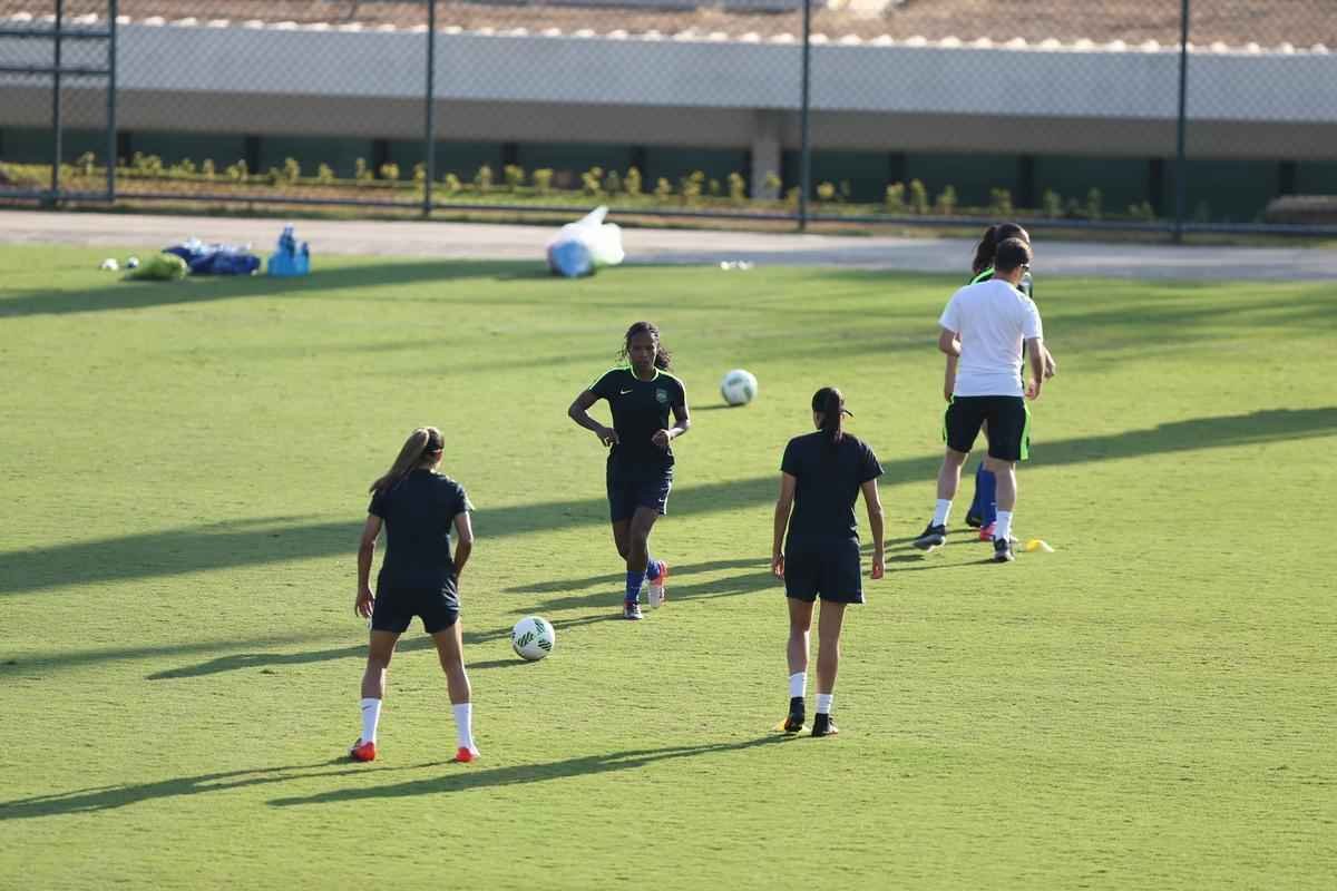 Nesta quinta-feira, seleo treinou no Sesc Venda Nova, em Belo Horizonte