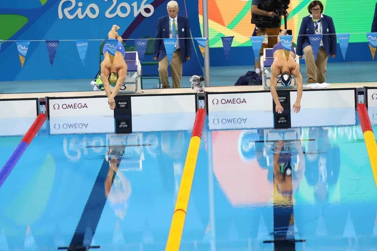 Imagens de mais uma vitria de Michael Phelps no Rio de Janeiro