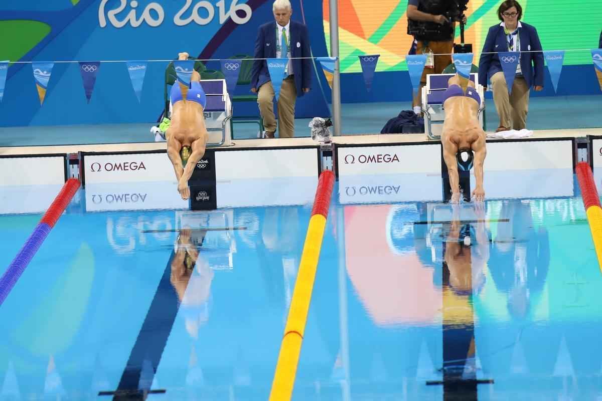 Imagens de mais uma vitria de Michael Phelps no Rio de Janeiro