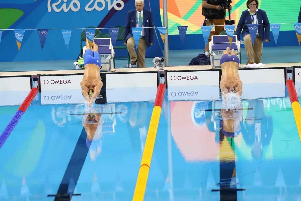 Imagens de mais uma vitria de Michael Phelps no Rio de Janeiro