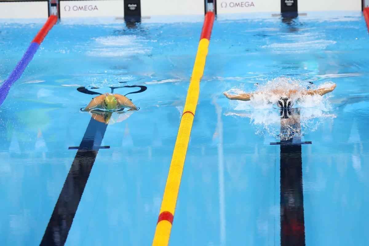 Imagens de mais uma vitria de Michael Phelps no Rio de Janeiro