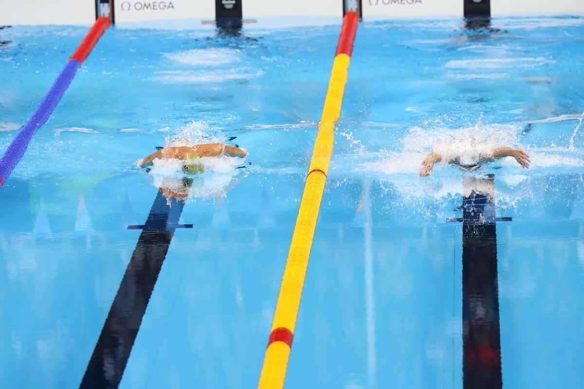 Imagens de mais uma vitria de Michael Phelps no Rio de Janeiro