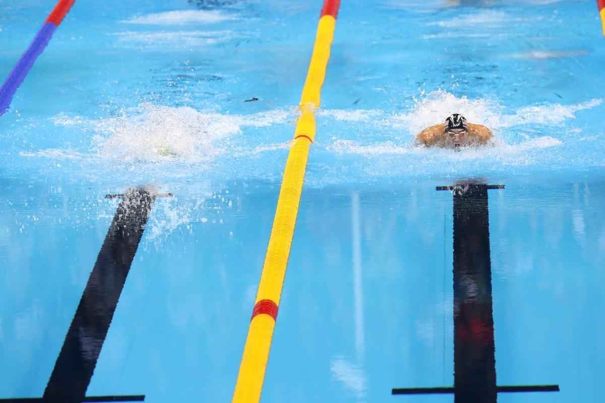 Imagens de mais uma vitria de Michael Phelps no Rio de Janeiro