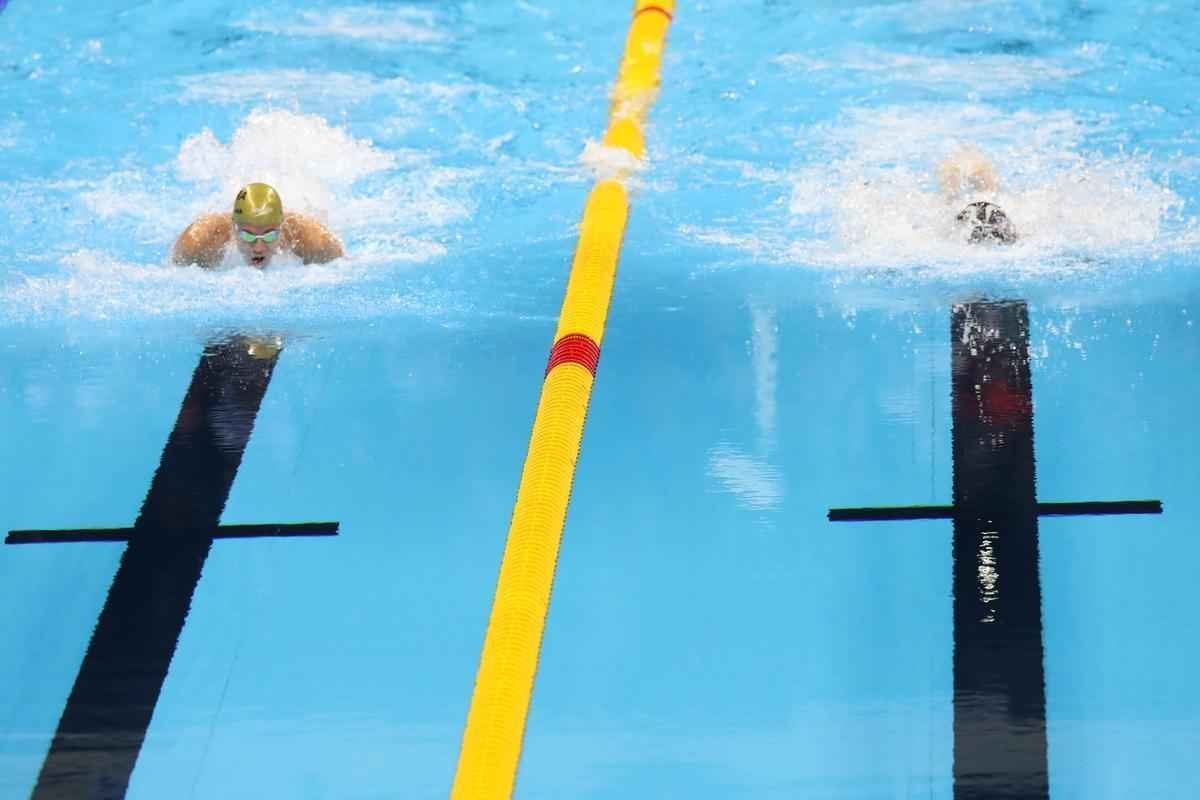 Imagens de mais uma vitria de Michael Phelps no Rio de Janeiro