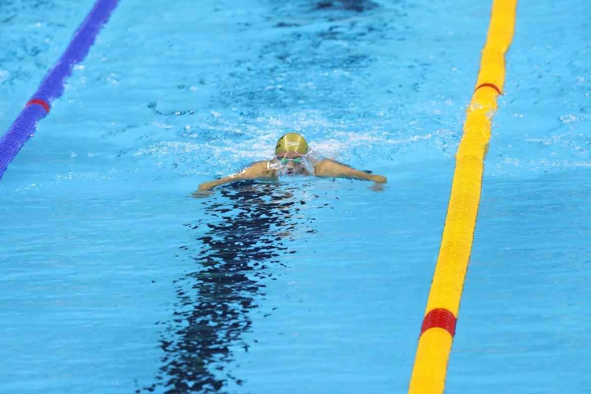 Imagens de mais uma vitria de Michael Phelps no Rio de Janeiro