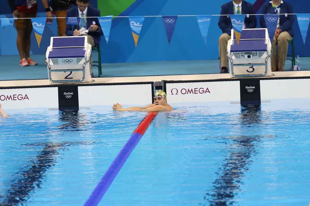 Imagens de mais uma vitria de Michael Phelps no Rio de Janeiro