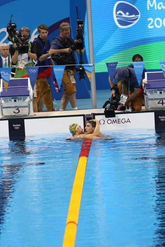 Imagens de mais uma vitria de Michael Phelps no Rio de Janeiro