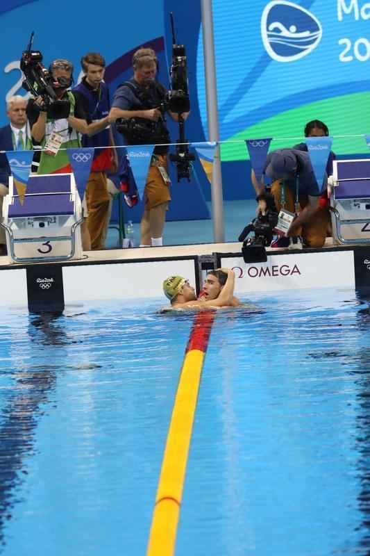 Imagens de mais uma vitria de Michael Phelps no Rio de Janeiro