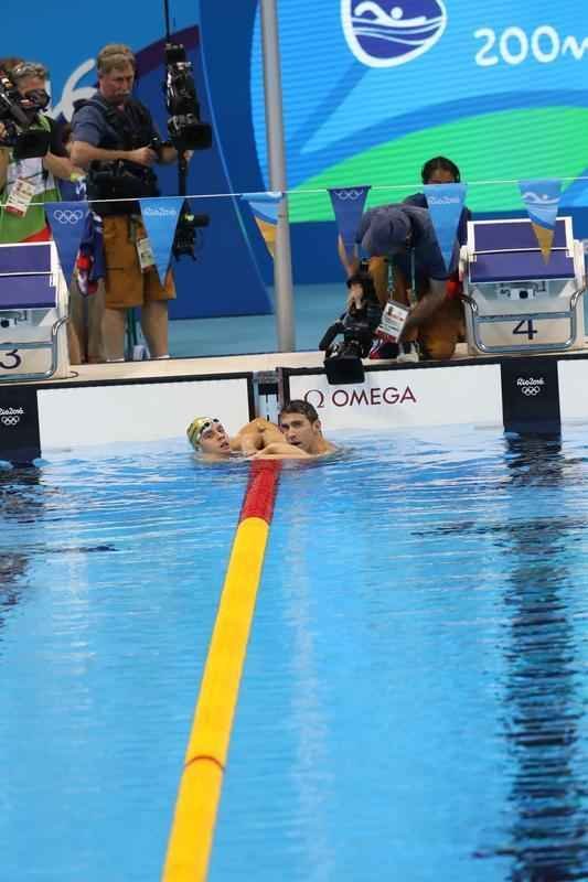 Imagens de mais uma vitria de Michael Phelps no Rio de Janeiro
