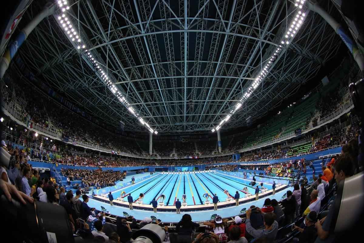 Imagens de mais uma vitria de Michael Phelps no Rio de Janeiro