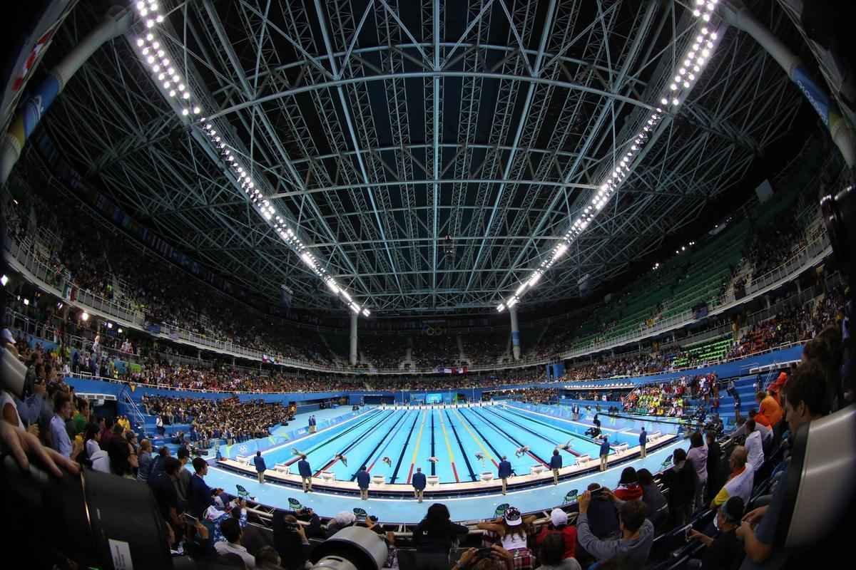 Imagens de mais uma vitria de Michael Phelps no Rio de Janeiro