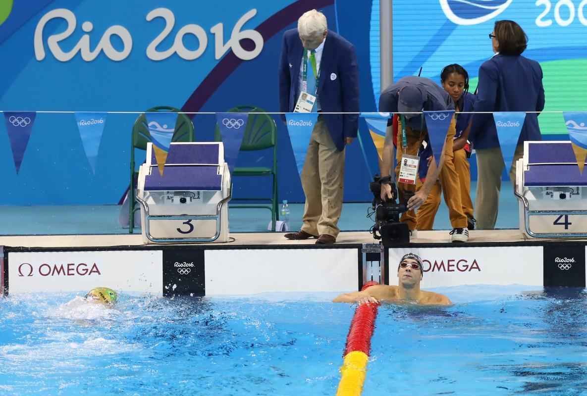 Imagens de mais uma vitria de Michael Phelps no Rio de Janeiro