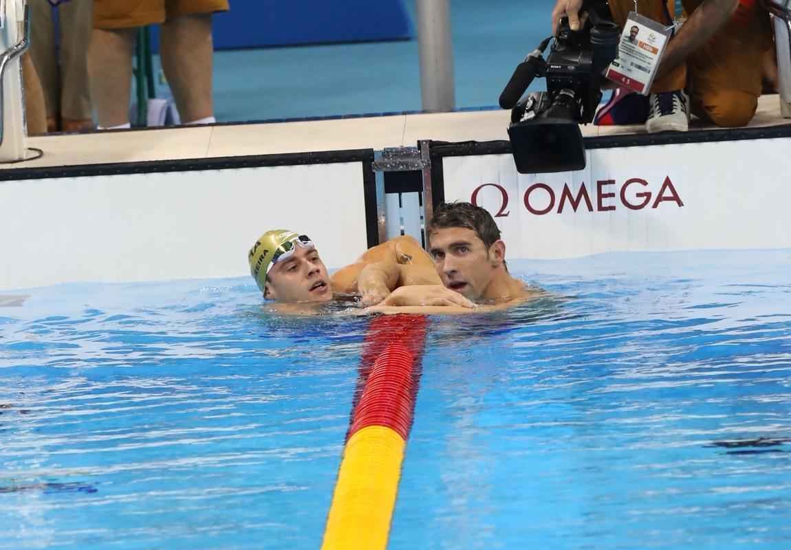 Imagens de mais uma vitria de Michael Phelps no Rio de Janeiro