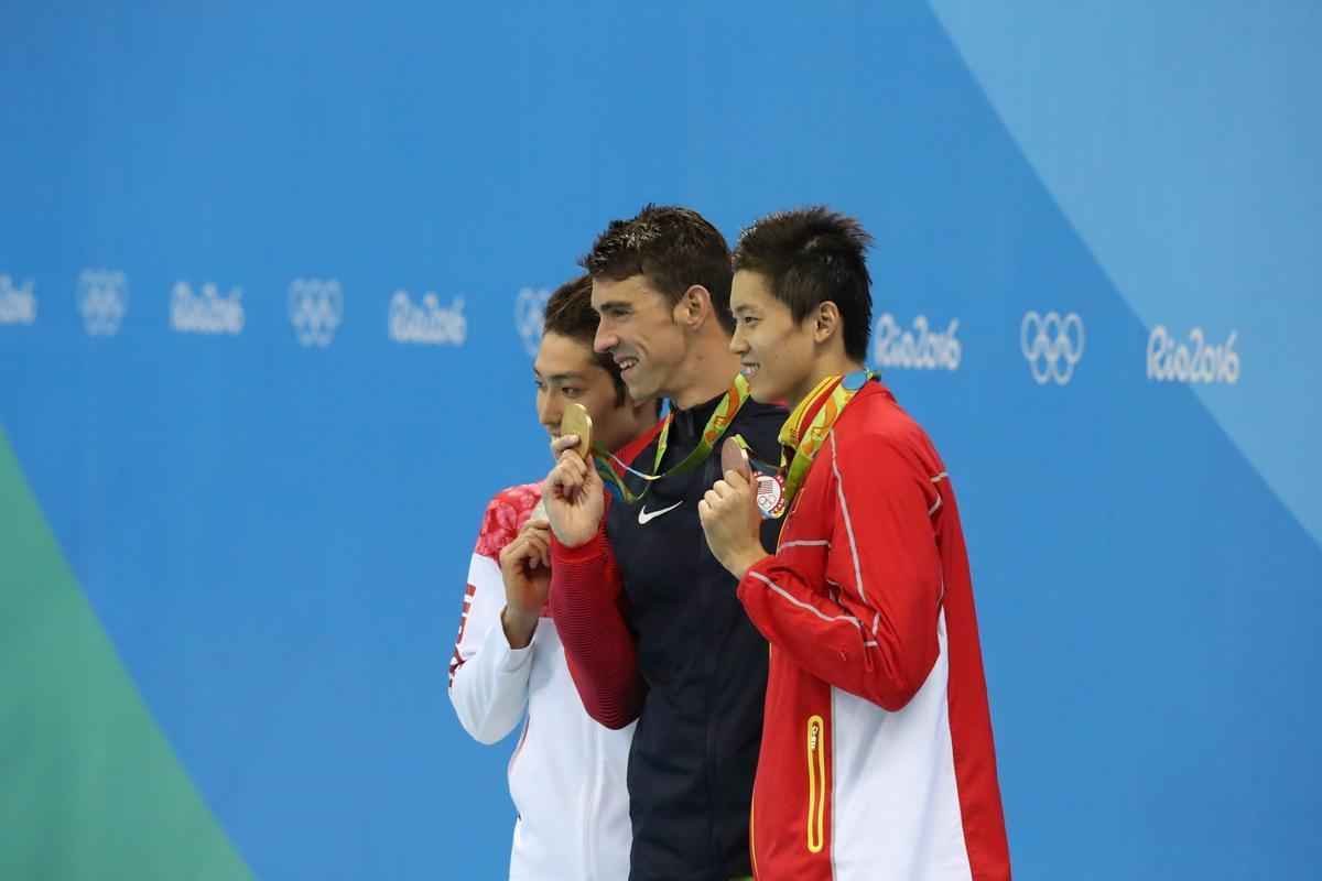 Imagens de mais uma vitria de Michael Phelps no Rio de Janeiro