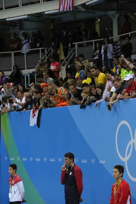 Imagens de mais uma vitria de Michael Phelps no Rio de Janeiro