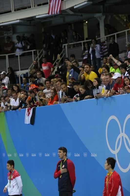 Imagens de mais uma vitria de Michael Phelps no Rio de Janeiro