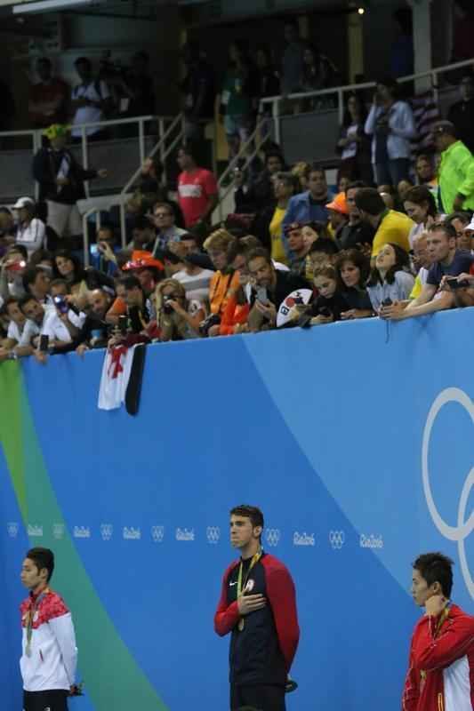 Imagens de mais uma vitria de Michael Phelps no Rio de Janeiro