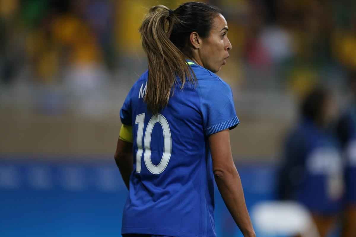 Imagens do primeiro tempo do jogo entre Brasil e Austrlia, no Mineiro, em Belo Horizonte, pelas quartas de final do torneio de futebol feminino dos Jogos Olmpicos Rio 2016