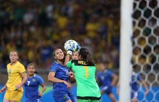 Imagens do primeiro tempo do jogo entre Brasil e Austrlia, no Mineiro, em Belo Horizonte, pelas quartas de final do torneio de futebol feminino dos Jogos Olmpicos Rio 2016
