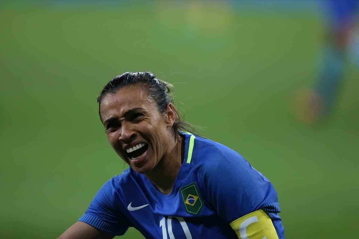 Imagens do primeiro tempo do jogo entre Brasil e Austrlia, no Mineiro, em Belo Horizonte, pelas quartas de final do torneio de futebol feminino dos Jogos Olmpicos Rio 2016