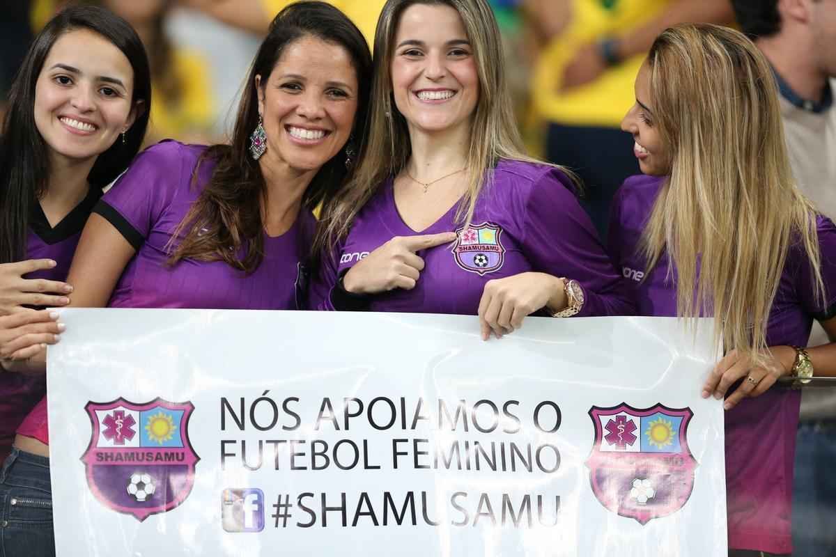 Torcedores no Mineiro durante jogo entre Brasil e Austrlia pelos Jogos Olmpicos