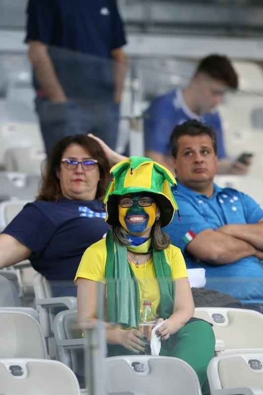 Torcedores no Mineiro durante jogo entre Brasil e Austrlia pelos Jogos Olmpicos do Rio