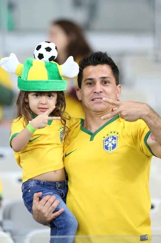 Torcedores no Mineiro durante jogo entre Brasil e Austrlia pelos Jogos Olmpicos do Rio